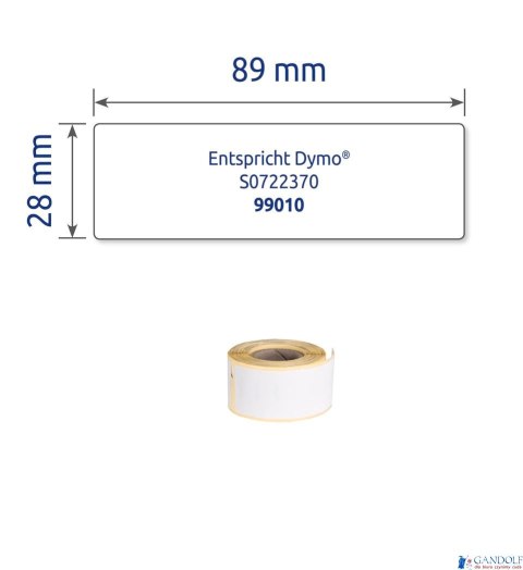 Etykiety adresowe AS0722370 28x89 260 et. x 2 w rolce do termodruku, trwałe, białe, Avery Zweckform Etykiety adresowe AS0722370 28x89 260 et. x 2 w rolce do termodruku, trwałe, białe, Avery Zweckform