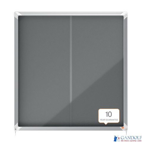 Gablota filcowa Nobo Premium Plus 12xA4, szara (drzwiczki przesówne) 1915337