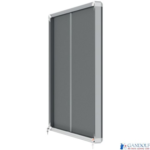 Gablota filcowa Nobo Premium Plus 12xA4, szara (drzwiczki przesówne) 1915337