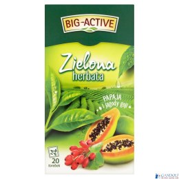 Herbata BIG-ACTIVE PAPAJA JAGODA GOJI zielona 20 kopert/34g