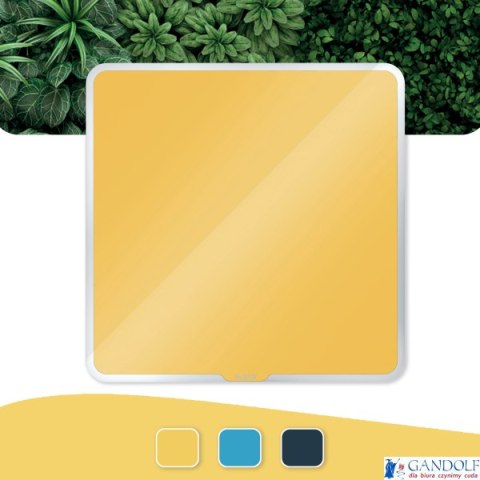 Szklana tablica magnetyczna Leitz Cosy 45x45cm, żółta 70440019