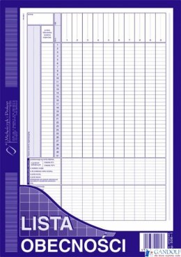 506-1 Lista obecności MICHALCZYK&PROKOP A4 40 kartek