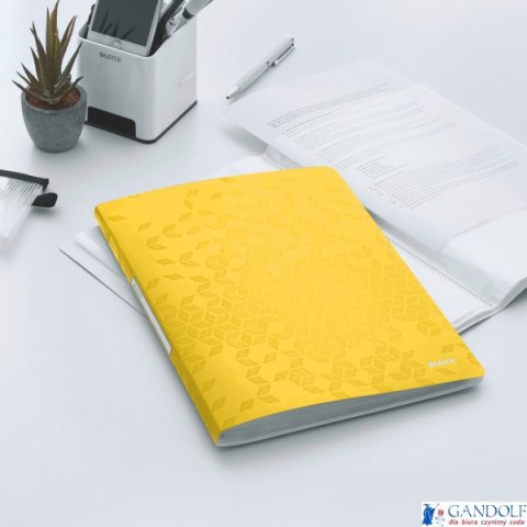 Album ofertowy 20 koszulek PP Leitz WOW, żółty 46310016 Album ofertowy 20 koszulek PP Leitz WOW, żółty 46310016