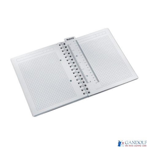 Kołonotatnik w kratkę A5 PP Leitz WOW, biały 46410001