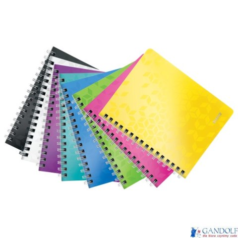 Kołonotatnik w kratkę A5 PP Leitz WOW, biały 46410001