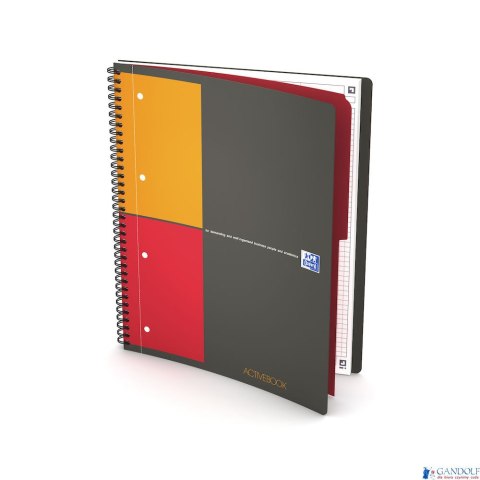 Kołonotatnik A4 80 kartek, kratka / tagi, INTERNATIONAL ACTIVEBOOK, OXFORD, 100104329 Kołonotatnik A4 80 kartek, kratka / tagi, INTERNATIONAL ACTIVEBOOK, OXFORD, 100104329