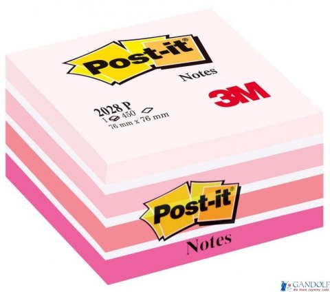 Kostka samoprzylepna POST-IT (2028-P), 76x76mm, 1x450 kart., różowa . Kostka samoprzylepna POST-IT (2028-P), 76x76mm, 1x450 kart., różowa .