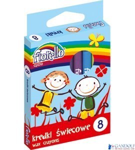 Kredki FIORELLO świecowe 8 kolorów 170-1382 Kredki FIORELLO świecowe 8 kolorów 170-1382