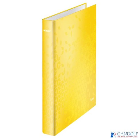 Segregator ringowy WOW Leitz A4 4DR/25mm, żółty 42420016 Segregator ringowy WOW Leitz A4 4DR/25mm, żółty 42420016