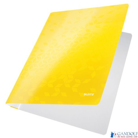 Skoroszyt kartonowy WOW Leitz, żółty 30010016 Skoroszyt kartonowy WOW Leitz, żółty 30010016