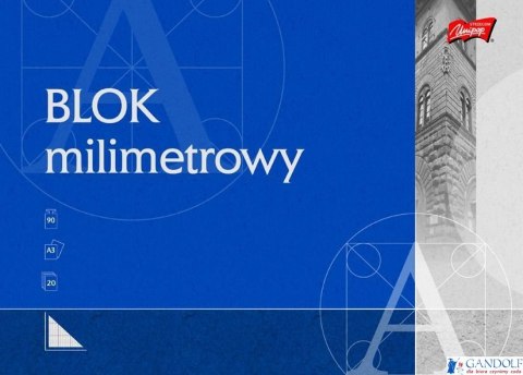 Blok milimetrowy A3 20 kartek UNIPAP Blok milimetrowy A3 20 kartek UNIPAP