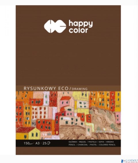Blok rysunkowy ECO, ART, A3, 25 ark, 150g, Happy Color HA 3715 3040-A25 Blok rysunkowy ECO, ART, A3, 25 ark, 150g, Happy Color HA 3715 3040-A25