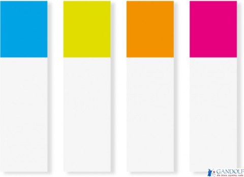 Zakładki indeksujące POST-IT 12x43mm neonowe 683-4AB 4x35szt 3M Zakładki indeksujące POST-IT 12x43mm neonowe 683-4AB 4x35szt 3M