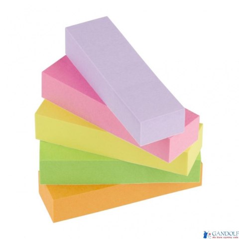 Znaczniki POST-IT (670/5), papier, 15x50mm, 5x100 kart., mix kolorów neonowy Znaczniki POST-IT (670/5), papier, 15x50mm, 5x100 kart., mix kolorów neonowy