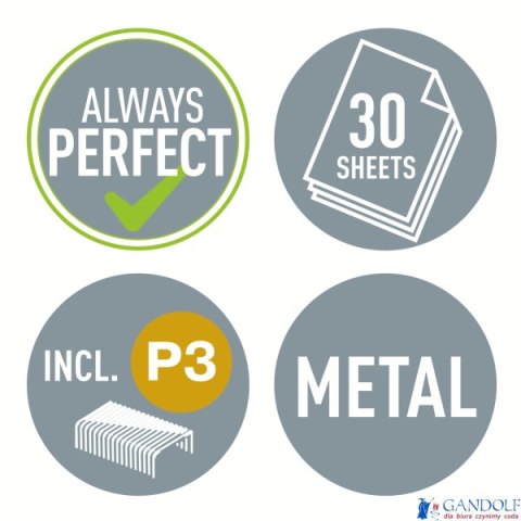 Zszywacz 55020 LEITZ 24-26/6 30k jasnoczerwony średni metalowy 55020020