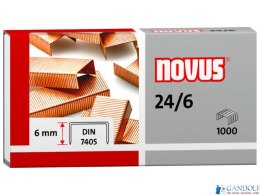 Zszywki miedziowane 24/6 1000szt NOVUS 040-0206