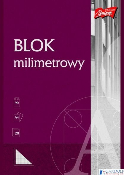 Blok milimetrowy A4 20kartek UNIPAP Blok milimetrowy A4 20kartek UNIPAP