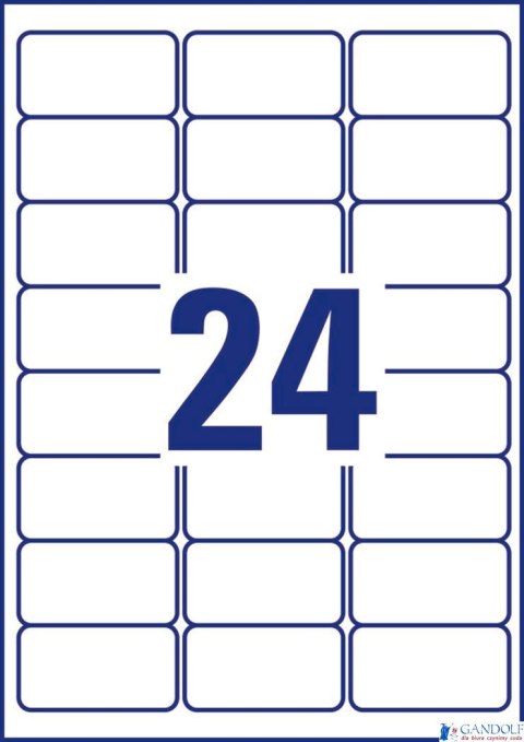 Etykiety adresowe J8159-25 63,5 x 33,925 ark. białe Avery Zweckform