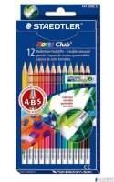 Kredki usuwalne Noris Club, sześciokątne, z gumką, 12 kol., Staedtler S 144 50NC12