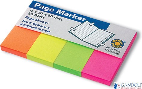 Zakładki indeksujące 50x20x4 pastelowe (4X50) OP5562004-62 KOH I NOOR