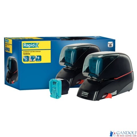 Zszywacz elektryczny Supreme 5080e czarny 80 kartek RAPID 20993410 Zszywacz elektryczny Supreme 5080e czarny 80 kartek RAPID 20993410