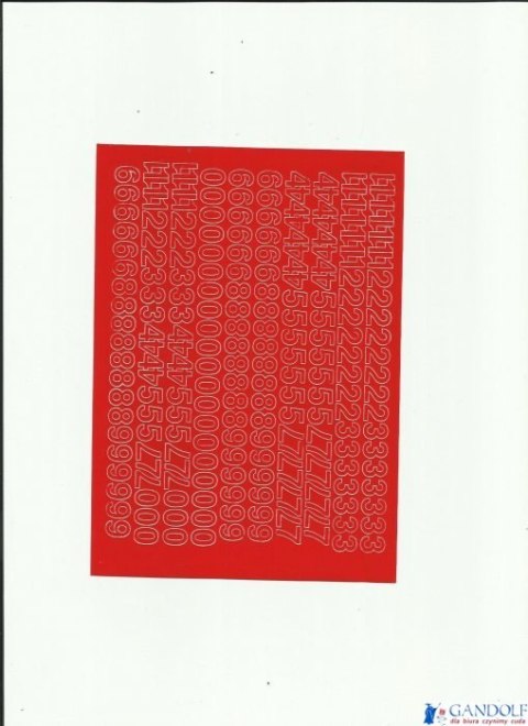 CYFRY samop. 1cm (8) czerwone ARTDRUK CYFRY samop. 1cm (8) czerwone ARTDRUK