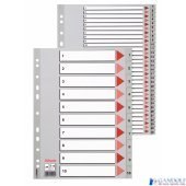 Przekładki plastikowe szare PP alfabetyczne A4 Esselte, 1-31 maxi, , 100127