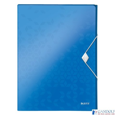 Teczka z gumką LEITZ WOW 30mm 250k A4 niebieska 46290036