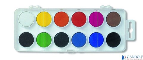 Farby akwarela 12kol.prostokąt 171510