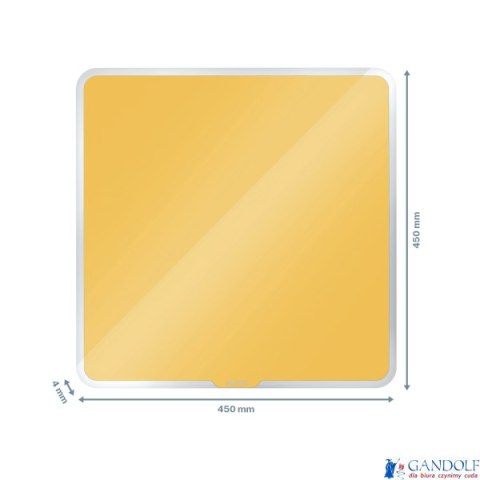 Szklana tablica magnetyczna Leitz Cosy 45x45cm, żółta, 70440019