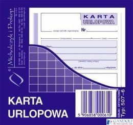 507-6 Karta urlopowa MICHALCZYK&PROKOP 2/3 A6 40 kartek