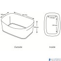MyBox Pojemnik bez pokrywki, biało-fioletowy 52571062
