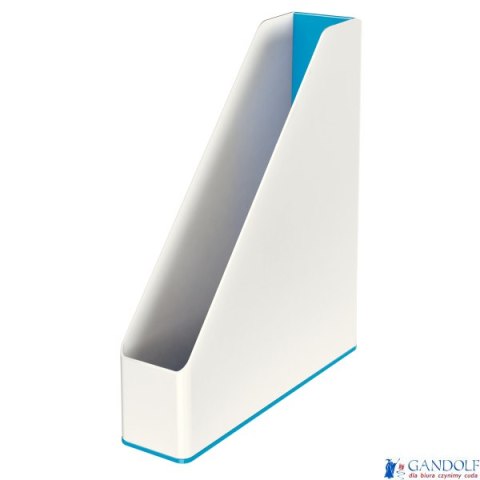 Pojemnik na czasopisma LEITZ WOW biało-niebieski 53621036 Pojemnik na czasopisma LEITZ WOW biało-niebieski 53621036