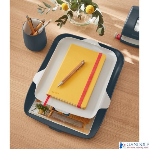 Półka na dokumenty z organizerem Leitz Cosy, szara 52590089