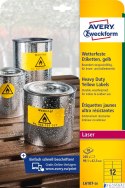 Etykiety Heavy Duty L6107-20 99,1 x 42,3 20 ark trwałe, żółte, poliestrowe, Avery Zweckform