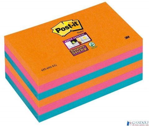 Bloczek samoprzylepny POST-IT_ Super Sticky (655-6SS-EG), 127x76xmm, 6x90 kart., promienne kolory Bloczek samoprzylepny POST-IT_ Super Sticky (655-6SS-EG), 127x76xmm, 6x90 kart., promienne kolory