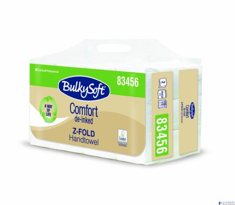 BulkySoft Comfort de-inked EKOLOGICZNY ręcznik papierowy składany typy Z 3 panelowy 83456 BulkySoft Comfort de-inked EKOLOGICZNY ręcznik papierowy składany typy Z 3 panelowy 83456