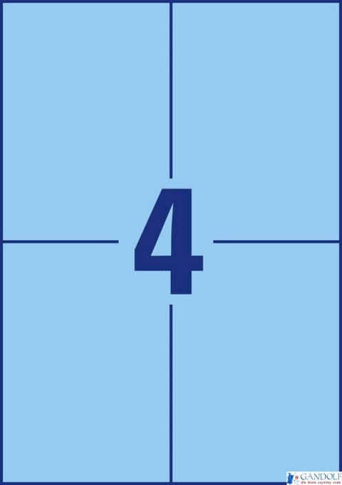 Etykiety niebieskie 3457 105 x 148 100 ark. trwałe, Avery Zweckform (X)