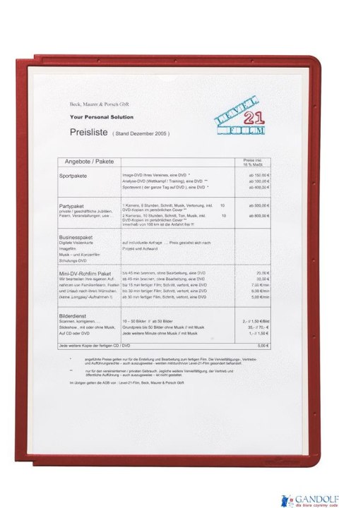 Panele prezen.5606-03 czerwony (ramka) SHERPA