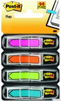 Zakładki indeksujące POST-IT (684-ARR4), PP, 12x43mm, strzałka, 4x24 kart., mix kolorów neonowy 3M-70071353612