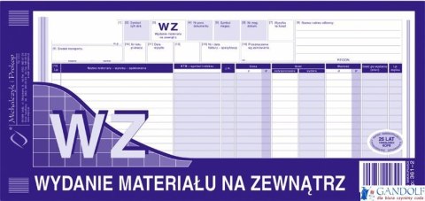 361-2 WZ wydanie materiałów na zewnątrz 1/3A3 80 kartek MICHALCZYK 361-2 WZ wydanie materiałów na zewnątrz 1/3A3 80 kartek MICHALCZYK