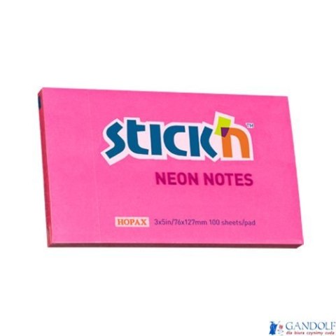 Bloczek STICKN 127x76mm ciemnoróżowy neonowy 100k 21169 STICKN Bloczek STICKN 127x76mm ciemnoróżowy neonowy 100k 21169 STICKN