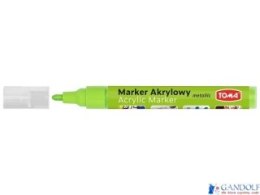 Marker akrylowy, fibrowa końcówka okrągła 2-5mm, zielony jasny metalic TO-402 Toma