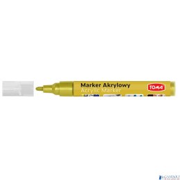 Marker akrylowy, fibrowa końcówka okrągła 2-5mm, złoty TO-402 Toma