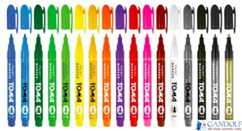 Marker olejowy,cienka fibrowa końcówka 1,5mm, zielony TO-441 Toma