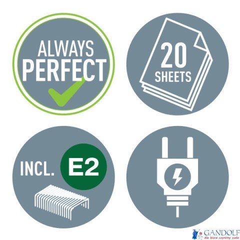 Zszywacz elektryczny LEITZ duży niebieski 20 kartek 55330035