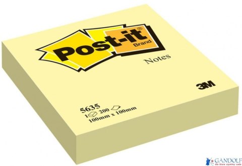 Bloczki 3M POST-IT XL 5635 100x100mm żółte 200k 70071088481 Bloczki 3M POST-IT XL 5635 100x100mm żółte 200k 70071088481