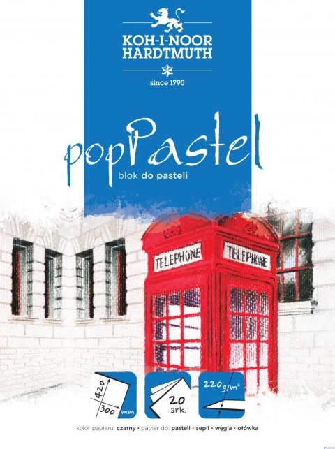 Blok do past.POP PASTEL300*420 czarny KOH-I-NOOR BLO-PA300C Blok do past.POP PASTEL300*420 czarny KOH-I-NOOR BLO-PA300C
