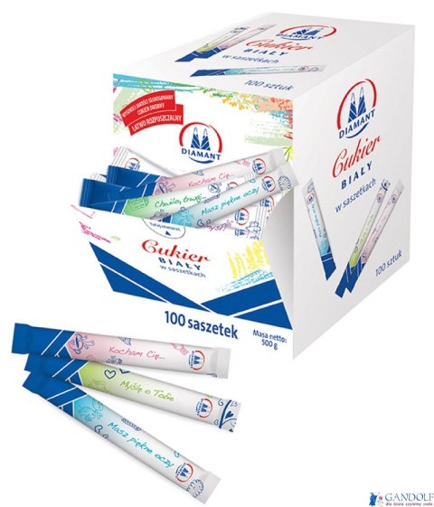 Cukier biały w saszetkach 100x5g Cukier biały w saszetkach 100x5g