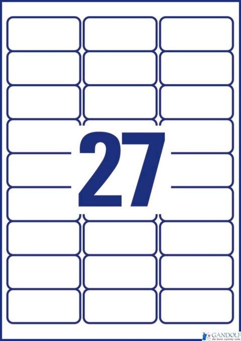 Etykiety do trudnych powierzchni L7874-20 63,5x29,6 20 ark., papierowe, Avery Zweckform